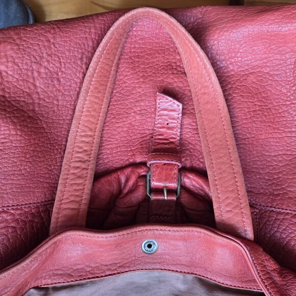 Stunning Jerome Dreyfuss Billy M Bag Goatskin brick red - Picture 11 of 16